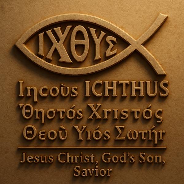 The early Christian fish symbol, the Ichthys