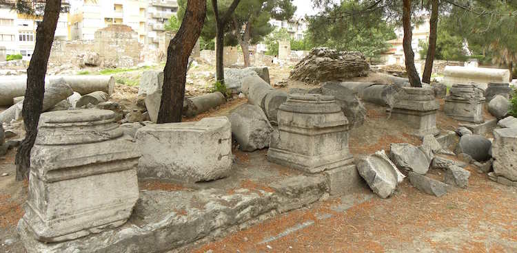 Column bases at the Thyatira ruins